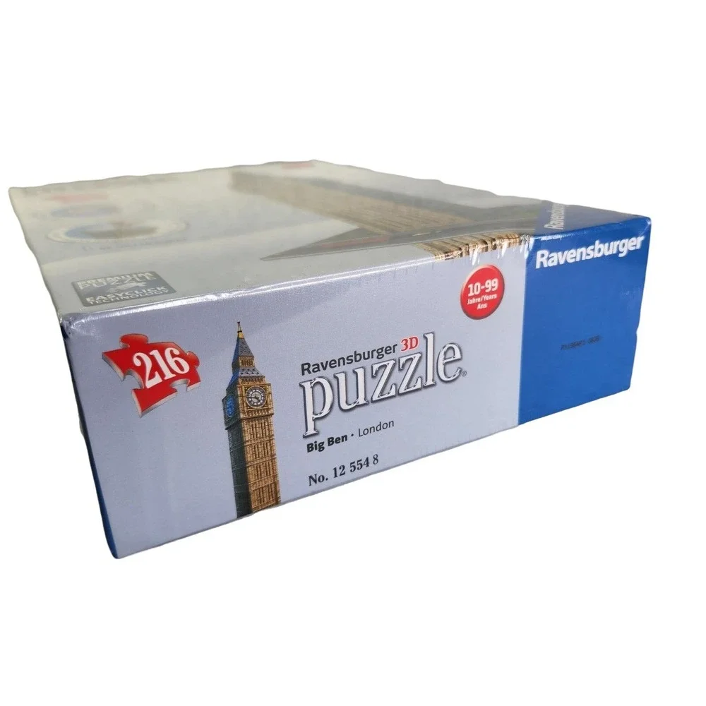 Ravensburger‎ 3D Puzzle Big Ben London 216 Plastic Pieces 16 In Tall New READ